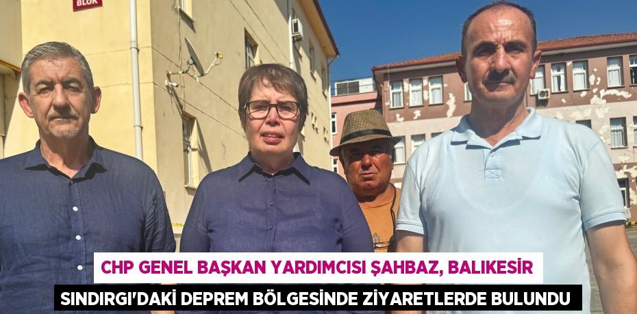 CHP Genel Başkan Yardımcısı Şahbaz, Balıkesir Sındırgı'daki deprem bölgesinde ziyaretlerde bulundu
