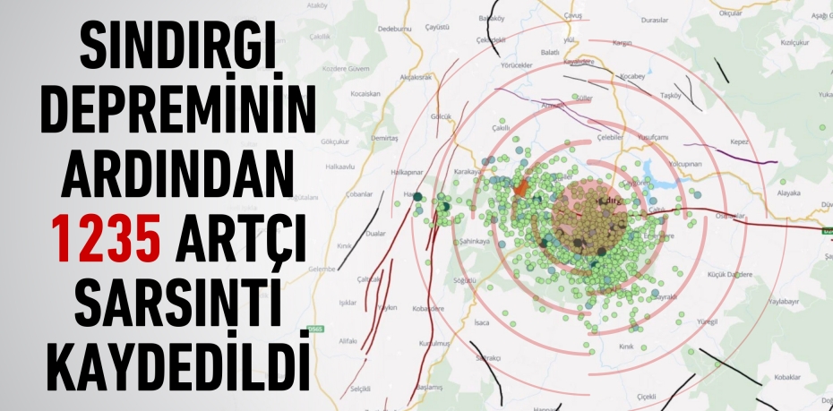 SINDIRGI DEPREMİNİN ARDINDAN 1235 ARTÇI SARSINTI KAYDEDİLDİ