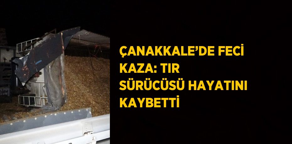 ÇANAKKALE’DE FECİ KAZA: TIR SÜRÜCÜSÜ HAYATINI KAYBETTİ