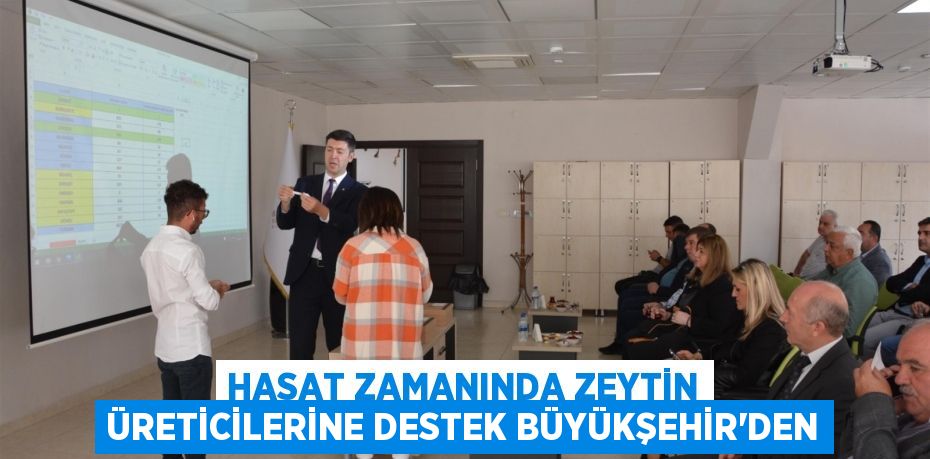 Hasat zamanında zeytin üreticilerine destek Büyükşehir’den