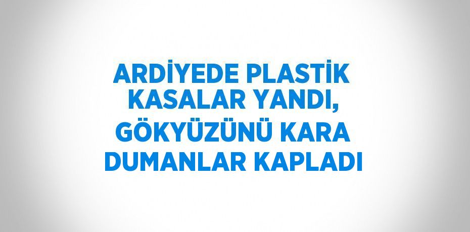 ARDİYEDE PLASTİK KASALAR YANDI, GÖKYÜZÜNÜ KARA DUMANLAR KAPLADI