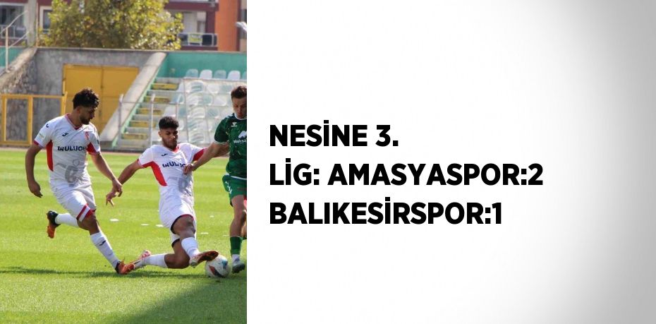 NESİNE 3. LİG: AMASYASPOR:2 BALIKESİRSPOR:1