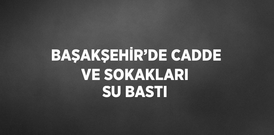 BAŞAKŞEHİR’DE CADDE VE SOKAKLARI SU BASTI