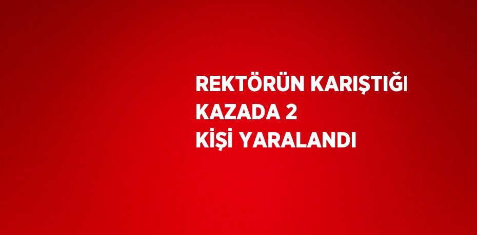 REKTÖRÜN KARIŞTIĞI KAZADA 2 KİŞİ YARALANDI