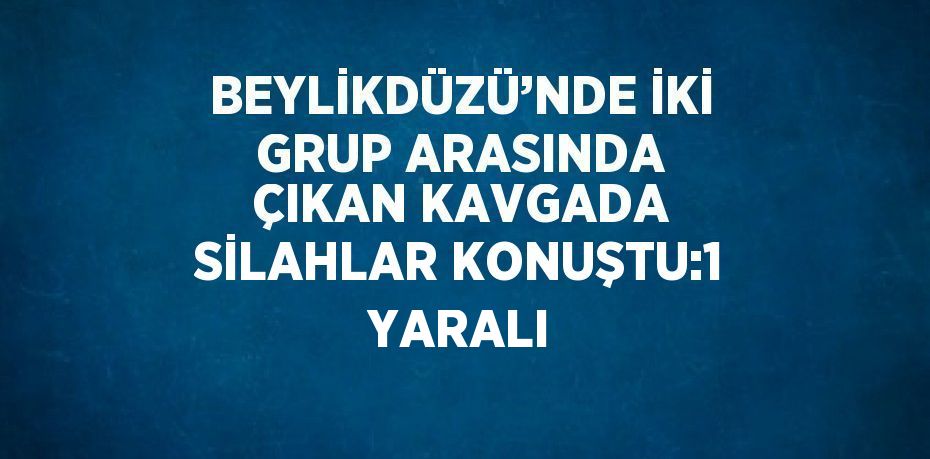 BEYLİKDÜZÜ’NDE İKİ GRUP ARASINDA ÇIKAN KAVGADA SİLAHLAR KONUŞTU:1 YARALI