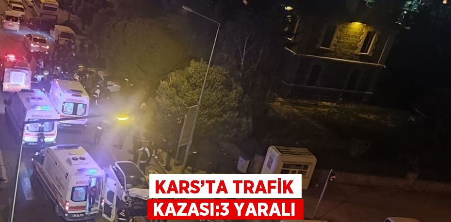 KARS’TA TRAFİK KAZASI:3 YARALI