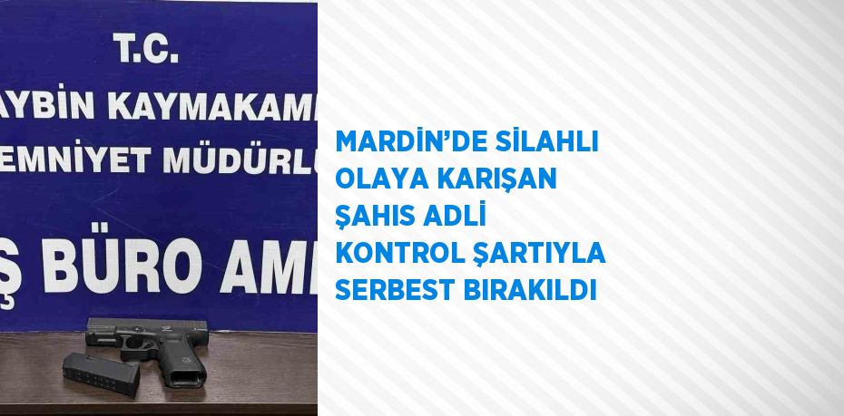 MARDİN’DE SİLAHLI OLAYA KARIŞAN ŞAHIS ADLİ KONTROL ŞARTIYLA SERBEST BIRAKILDI