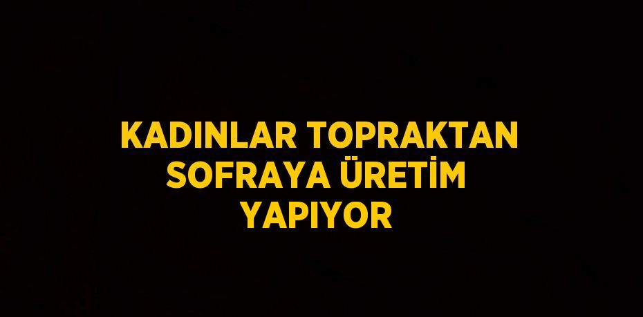 KADINLAR TOPRAKTAN SOFRAYA ÜRETİM YAPIYOR