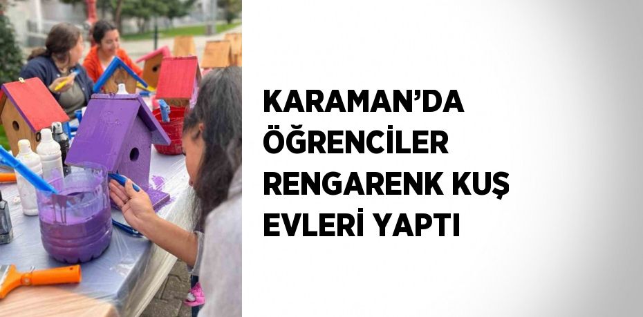 KARAMAN’DA ÖĞRENCİLER RENGARENK KUŞ EVLERİ YAPTI