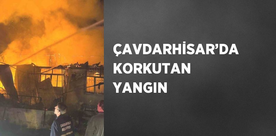 ÇAVDARHİSAR’DA KORKUTAN YANGIN