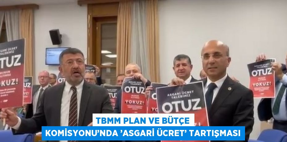 TBMM PLAN VE BÜTÇE KOMİSYONU’NDA ’ASGARİ ÜCRET’ TARTIŞMASI