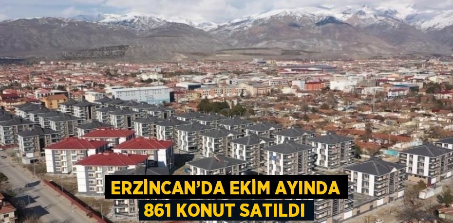 ERZİNCAN’DA EKİM AYINDA 861 KONUT SATILDI