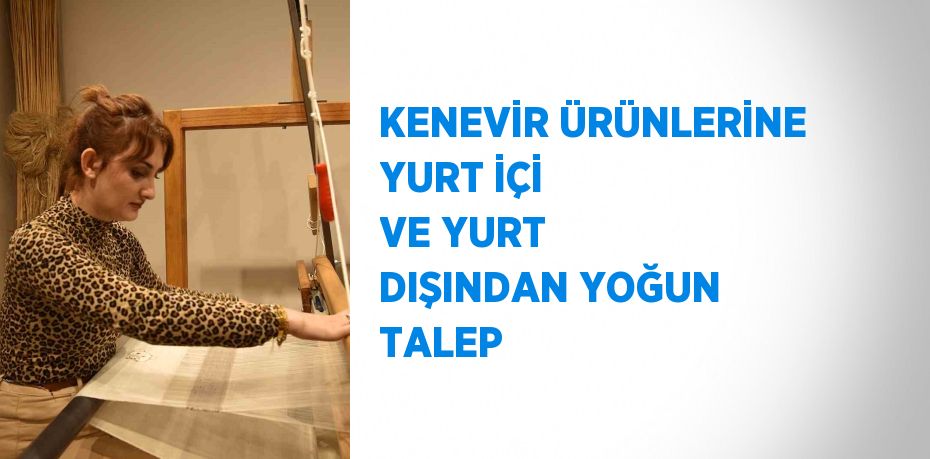 KENEVİR ÜRÜNLERİNE YURT İÇİ VE YURT DIŞINDAN YOĞUN TALEP