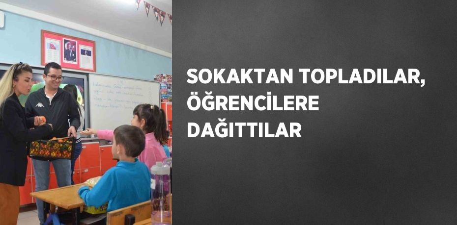 SOKAKTAN TOPLADILAR, ÖĞRENCİLERE DAĞITTILAR