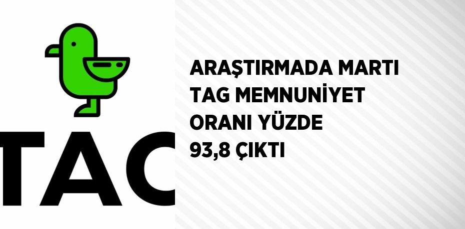 ARAŞTIRMADA MARTI TAG MEMNUNİYET ORANI YÜZDE 93,8 ÇIKTI