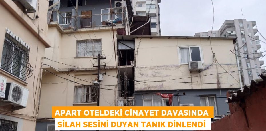 APART OTELDEKİ CİNAYET DAVASINDA SİLAH SESİNİ DUYAN TANIK DİNLENDİ