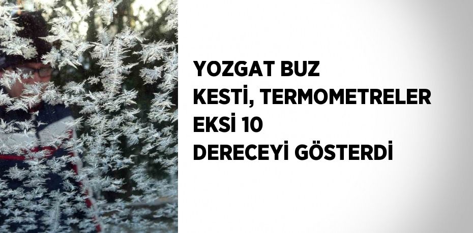 YOZGAT BUZ KESTİ, TERMOMETRELER EKSİ 10 DERECEYİ GÖSTERDİ