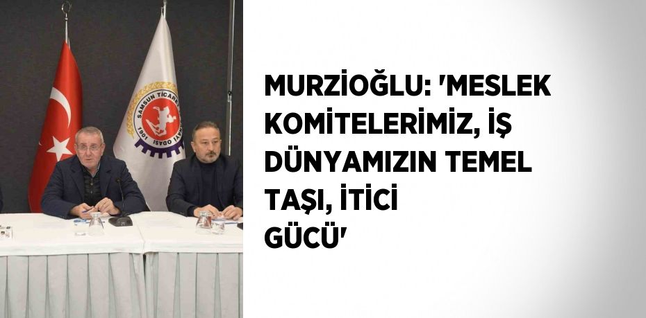 MURZİOĞLU: 'MESLEK KOMİTELERİMİZ, İŞ DÜNYAMIZIN TEMEL TAŞI, İTİCİ GÜCÜ'