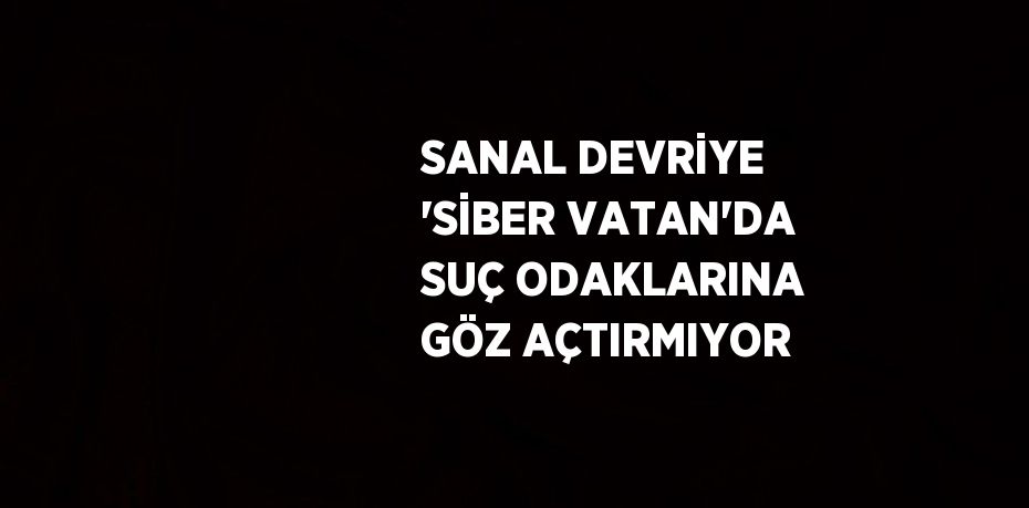 SANAL DEVRİYE 'SİBER VATAN'DA SUÇ ODAKLARINA GÖZ AÇTIRMIYOR