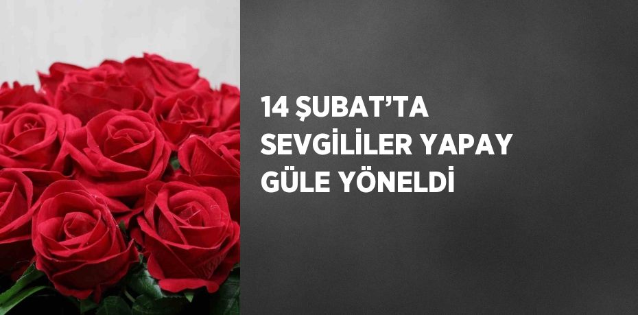 14 ŞUBAT’TA SEVGİLİLER YAPAY GÜLE YÖNELDİ