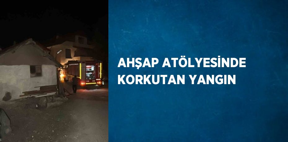 AHŞAP ATÖLYESİNDE KORKUTAN YANGIN