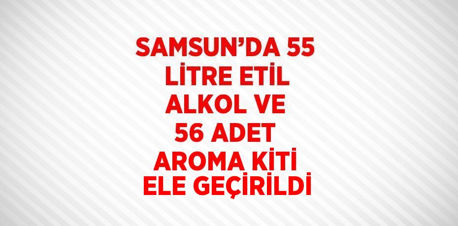 SAMSUN’DA 55 LİTRE ETİL ALKOL VE 56 ADET AROMA KİTİ ELE GEÇİRİLDİ