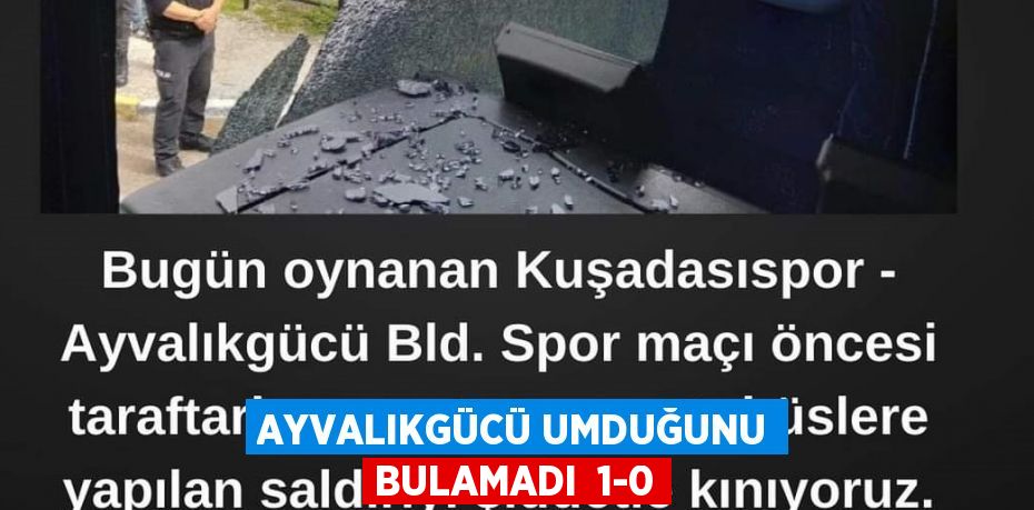 AYVALIKGÜCÜ UMDUĞUNU BULAMADI  1-0