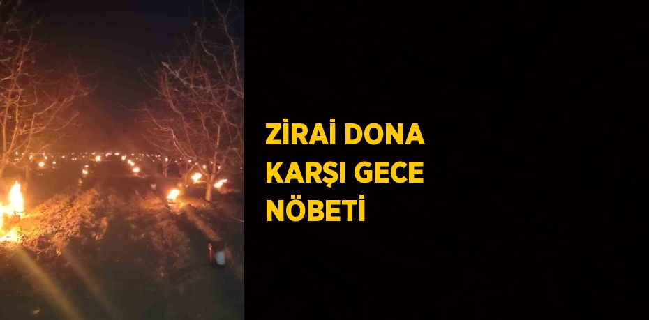 ZİRAİ DONA KARŞI GECE NÖBETİ