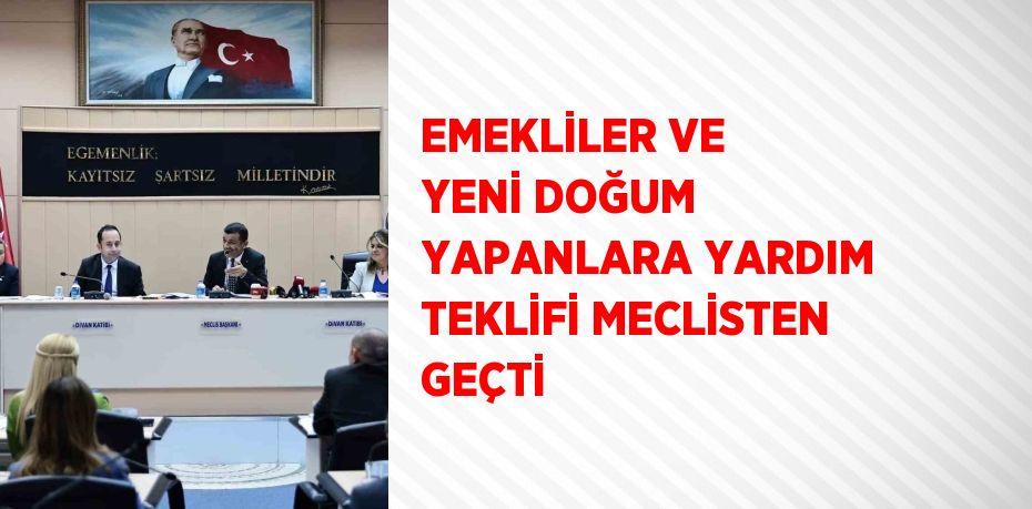 EMEKLİLER VE YENİ DOĞUM YAPANLARA YARDIM TEKLİFİ MECLİSTEN GEÇTİ