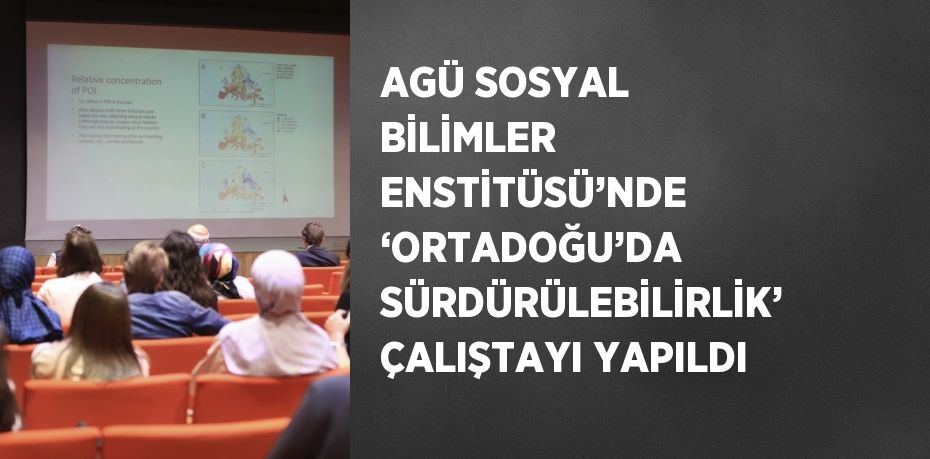 AGÜ SOSYAL BİLİMLER ENSTİTÜSÜ’NDE ‘ORTADOĞU’DA SÜRDÜRÜLEBİLİRLİK’ ÇALIŞTAYI YAPILDI