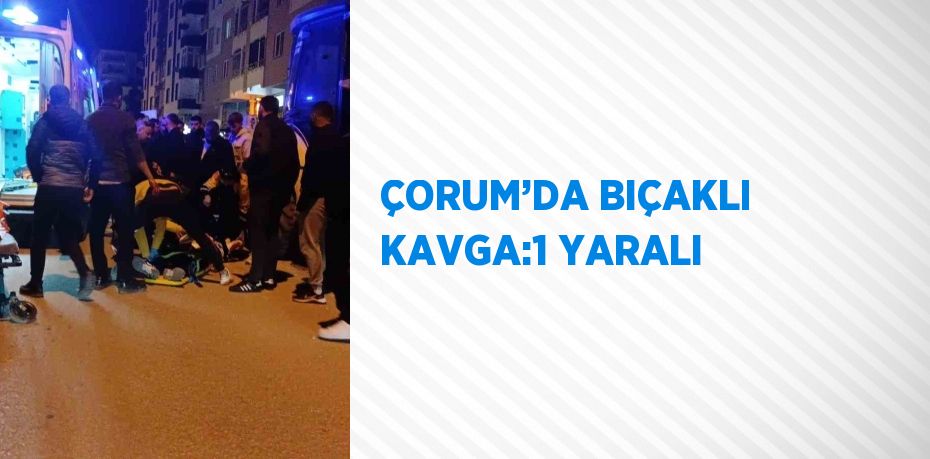 ÇORUM’DA BIÇAKLI KAVGA:1 YARALI