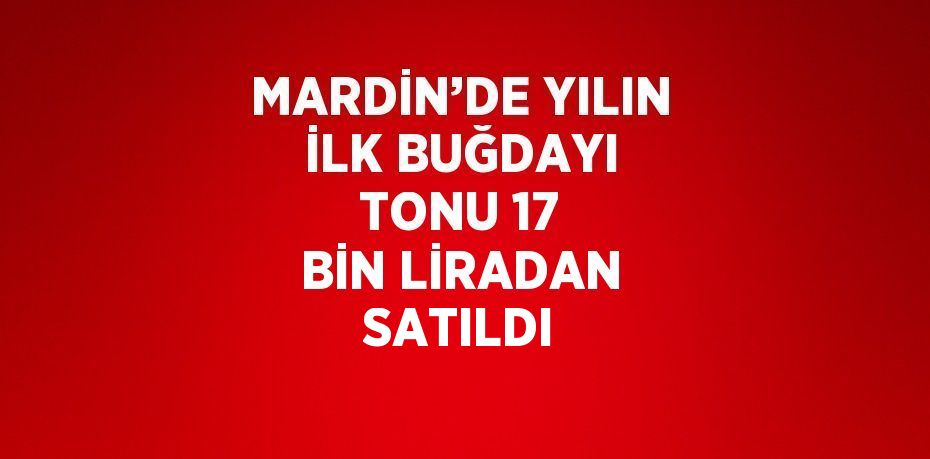 MARDİN’DE YILIN İLK BUĞDAYI TONU 17 BİN LİRADAN SATILDI