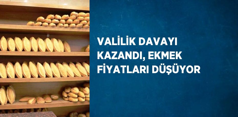VALİLİK DAVAYI KAZANDI, EKMEK FİYATLARI DÜŞÜYOR
