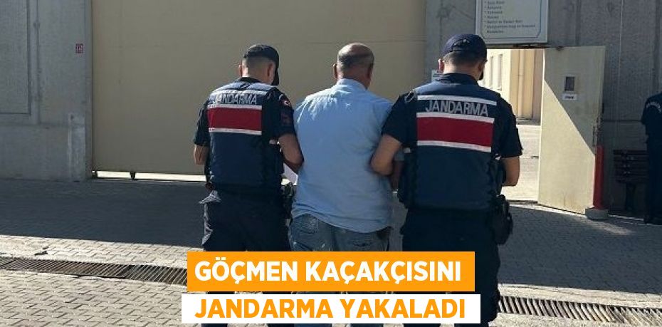 GÖÇMEN KAÇAKÇISINI  JANDARMA YAKALADI