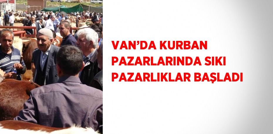 VAN’DA KURBAN PAZARLARINDA SIKI PAZARLIKLAR BAŞLADI