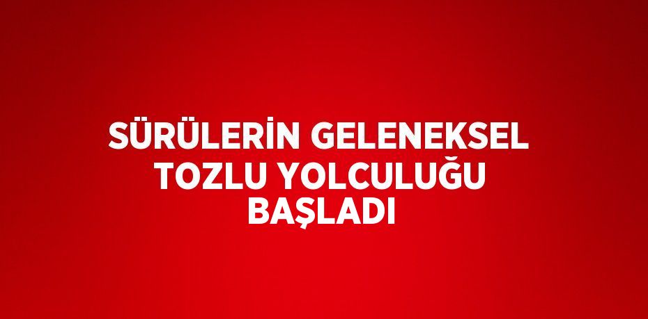 SÜRÜLERİN GELENEKSEL TOZLU YOLCULUĞU BAŞLADI