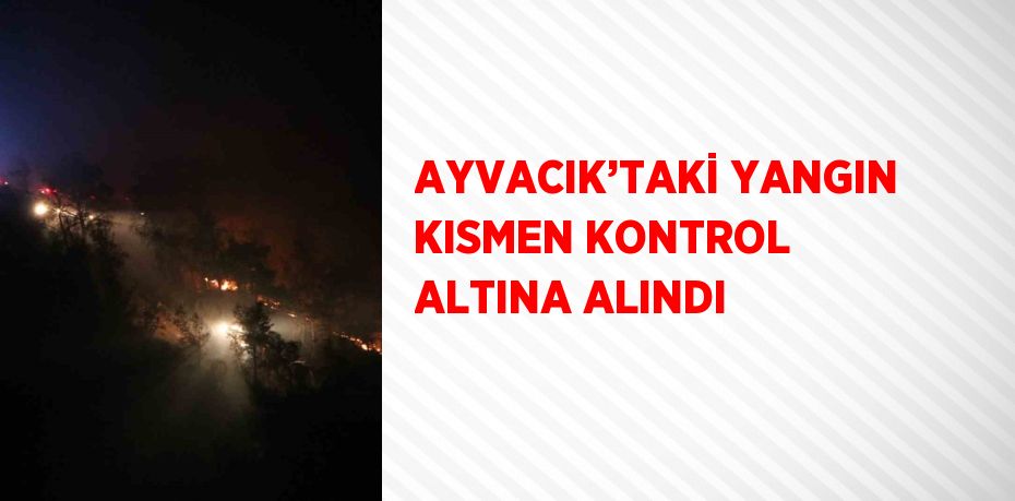 AYVACIK’TAKİ YANGIN KISMEN KONTROL ALTINA ALINDI