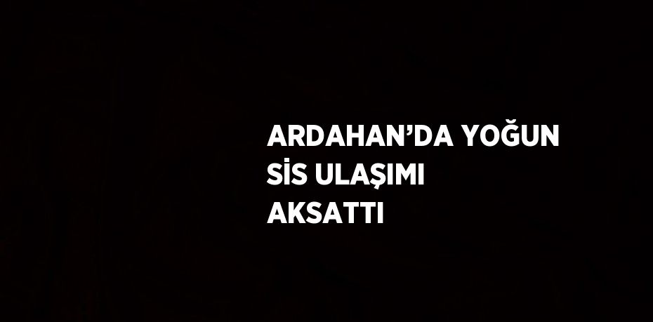 ARDAHAN’DA YOĞUN SİS ULAŞIMI AKSATTI