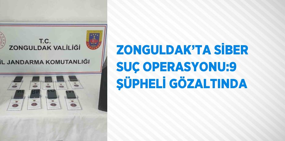 ZONGULDAK’TA SİBER SUÇ OPERASYONU:9 ŞÜPHELİ GÖZALTINDA