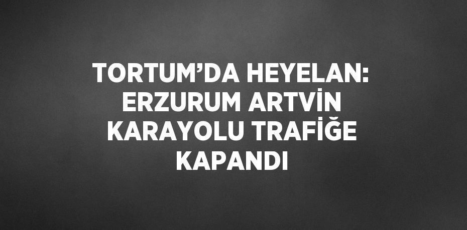 TORTUM’DA HEYELAN: ERZURUM ARTVİN KARAYOLU TRAFİĞE KAPANDI