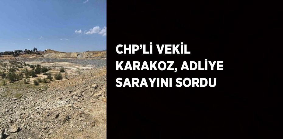 CHP’Lİ VEKİL KARAKOZ, ADLİYE SARAYINI SORDU