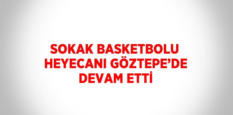 SOKAK BASKETBOLU HEYECANI GÖZTEPE’DE DEVAM ETTİ