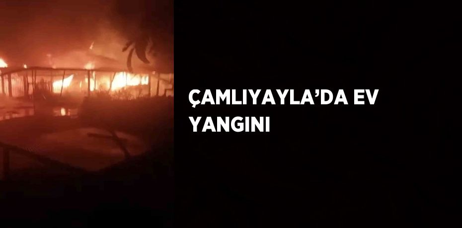 ÇAMLIYAYLA’DA EV YANGINI