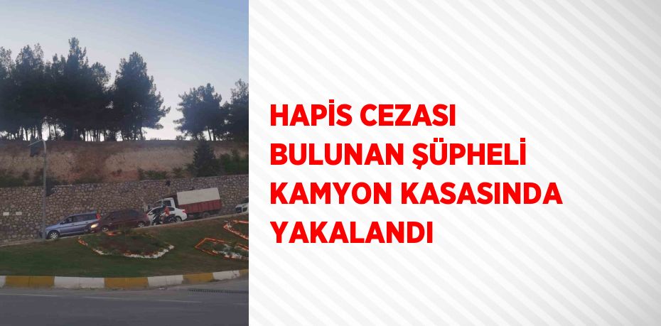 HAPİS CEZASI BULUNAN ŞÜPHELİ KAMYON KASASINDA YAKALANDI