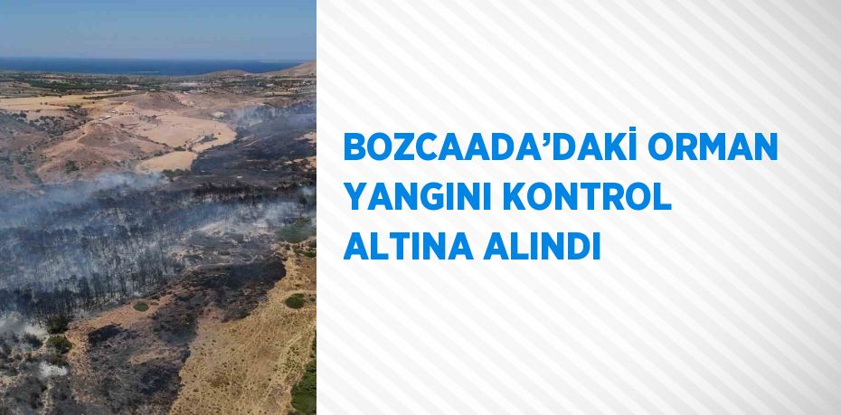 BOZCAADA’DAKİ ORMAN YANGINI KONTROL ALTINA ALINDI