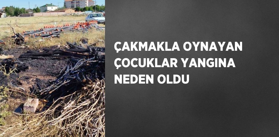 ÇAKMAKLA OYNAYAN ÇOCUKLAR YANGINA NEDEN OLDU