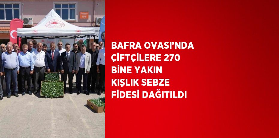 BAFRA OVASI’NDA ÇİFTÇİLERE 270 BİNE YAKIN KIŞLIK SEBZE FİDESİ DAĞITILDI