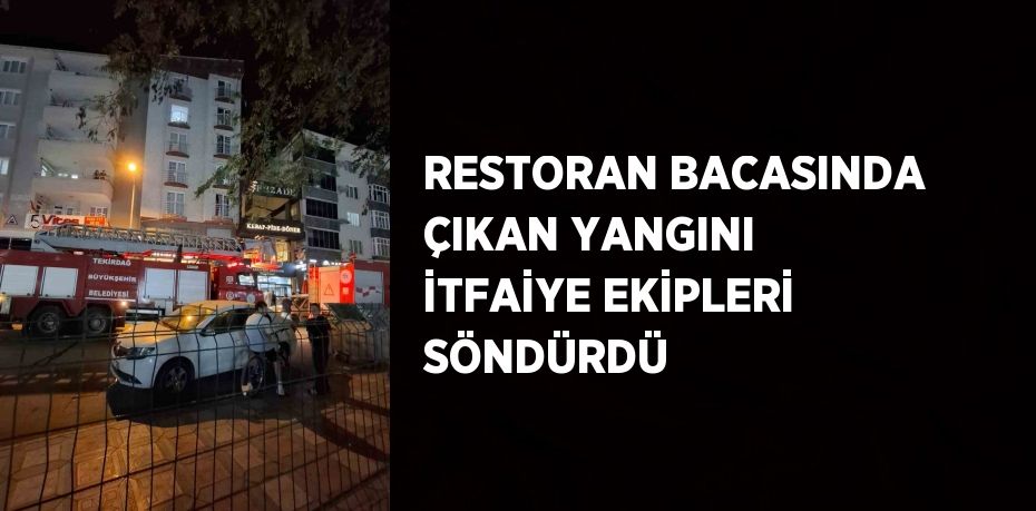 RESTORAN BACASINDA ÇIKAN YANGINI İTFAİYE EKİPLERİ SÖNDÜRDÜ