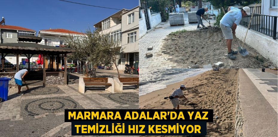 Marmara Adalar'da Yaz Temizliği Hız Kesmiyor