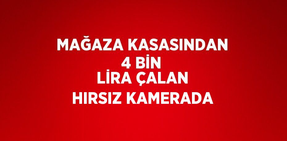 MAĞAZA KASASINDAN 4 BİN LİRA ÇALAN HIRSIZ KAMERADA